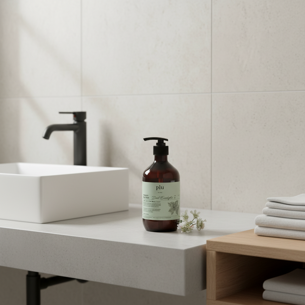 PLU - Aroma Body Wash Basil Eucalyptus - Aromatický sprchový gel s bazalkou a eukalyptem - 500 ml