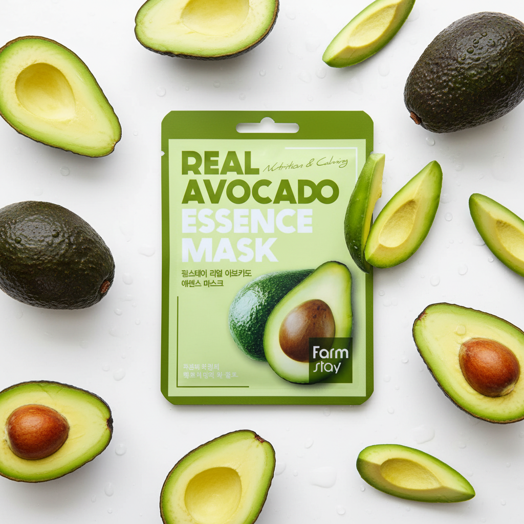 FARM STAY Hydratační a vyživující plátýnková maska s avokádem