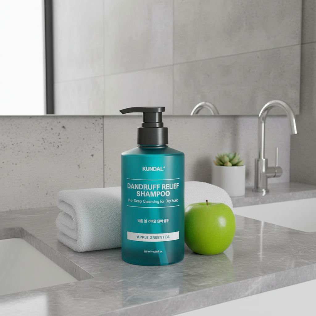 Kundal Dandruff Relief Shampoo Apple Green Tea - Šampon proti lupům s vůní jablka a zeleného čaje - 500 ml