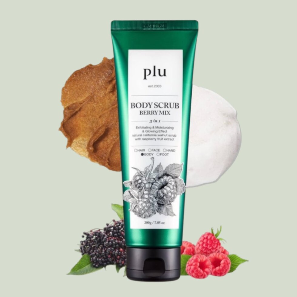 PLU - Body Scrub Berry Mix - Tělový peeling Berry Mix - 200 g