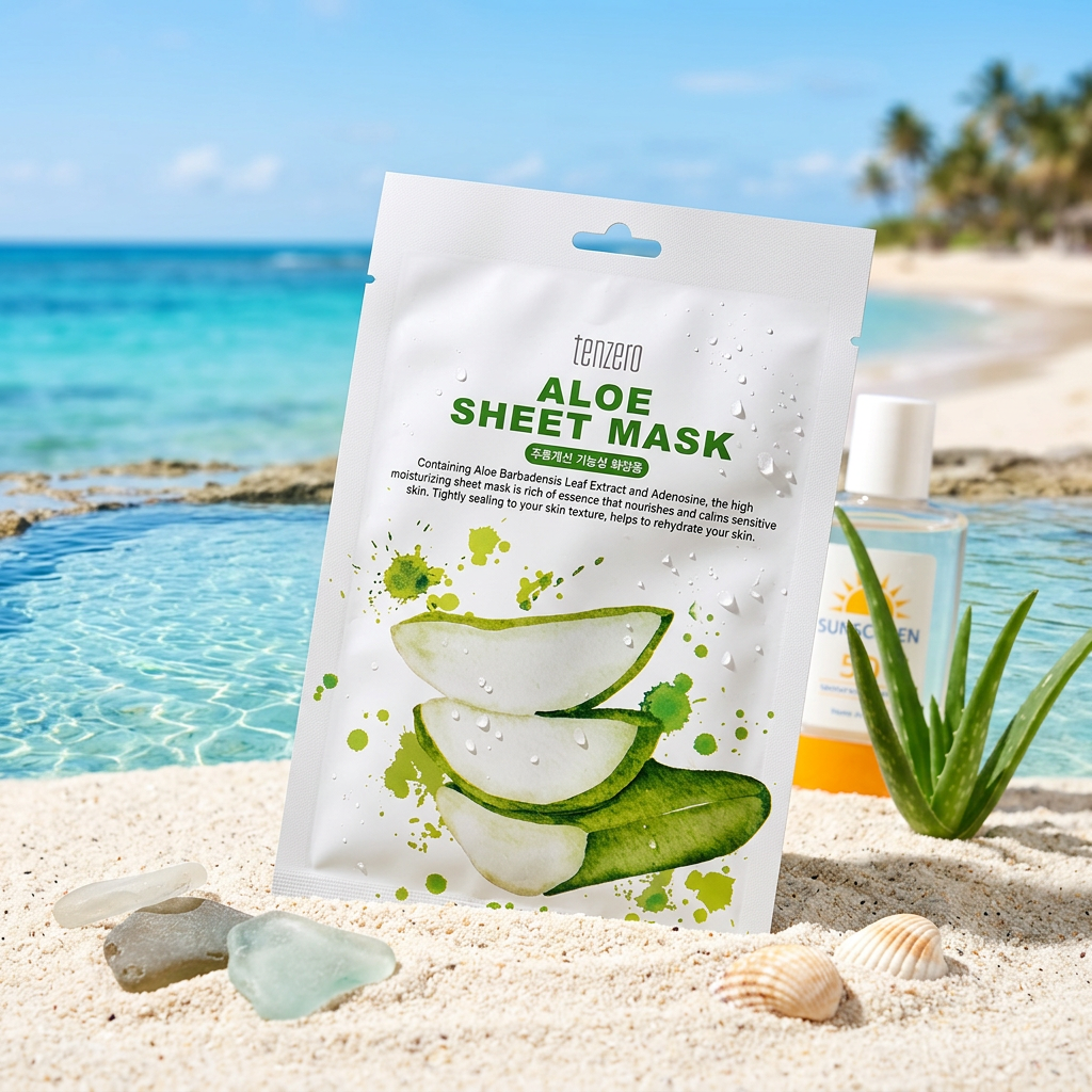 TENZERO - Aloe Sheet Mask - Plátýnková maska s aloe - 25 ml