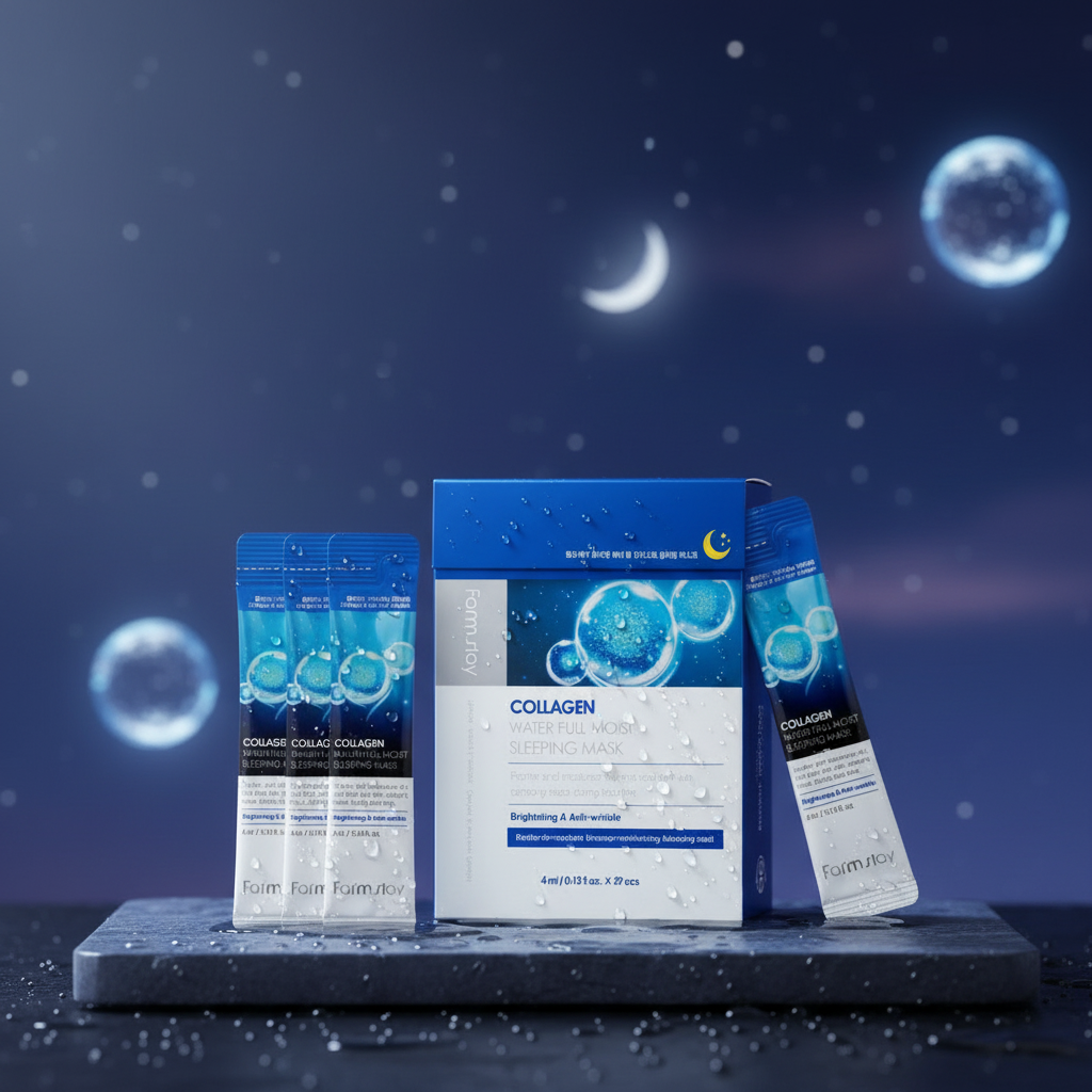 Farm Stay - Collagen Water Full Moist Sleeping Mask - Hydratační kolagenová noční maska - 20 ks