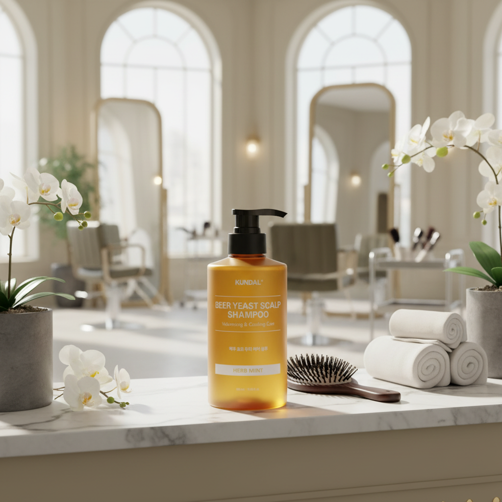 Kundal Beer Yeast Scalp Shampoo - Šampon na vlasy s pivovarskými kvasnicemi HERB MINT - 500 ml
