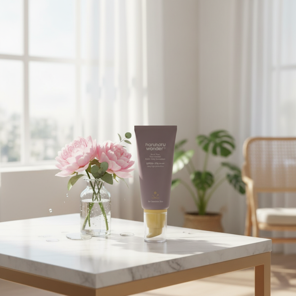 HaruHaru Wonder - Black Rice Pure Mineral Relief Daily Sunscreen - Denní minerální zklidňující opalovací krém s černou rýží - 50 ml