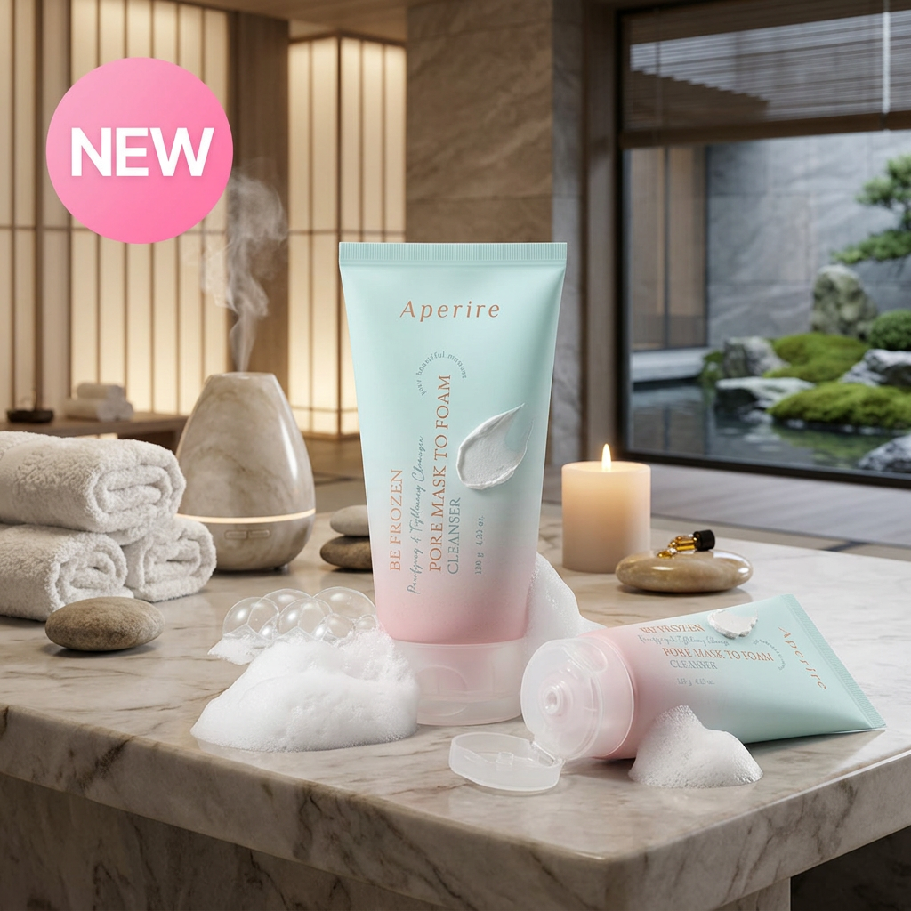APERIRE - Be Frozen Pore Mask To Foam Cleanser - Čisticí pěnový cleanser na póry pro čistou pleť - 120 g