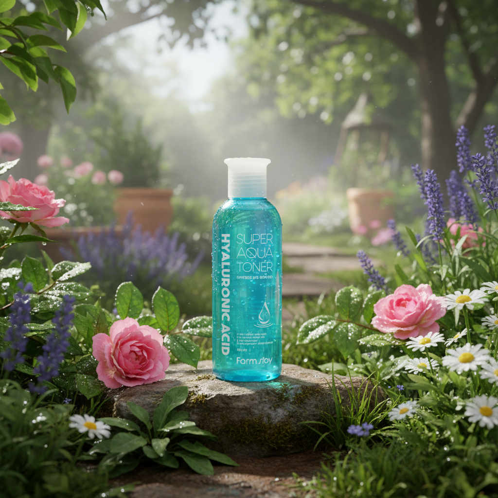 FARM STAY - Tonikum s kyselinou hyaluronovou pro hydrataci pleti MAXIBALENÍ 500 ml