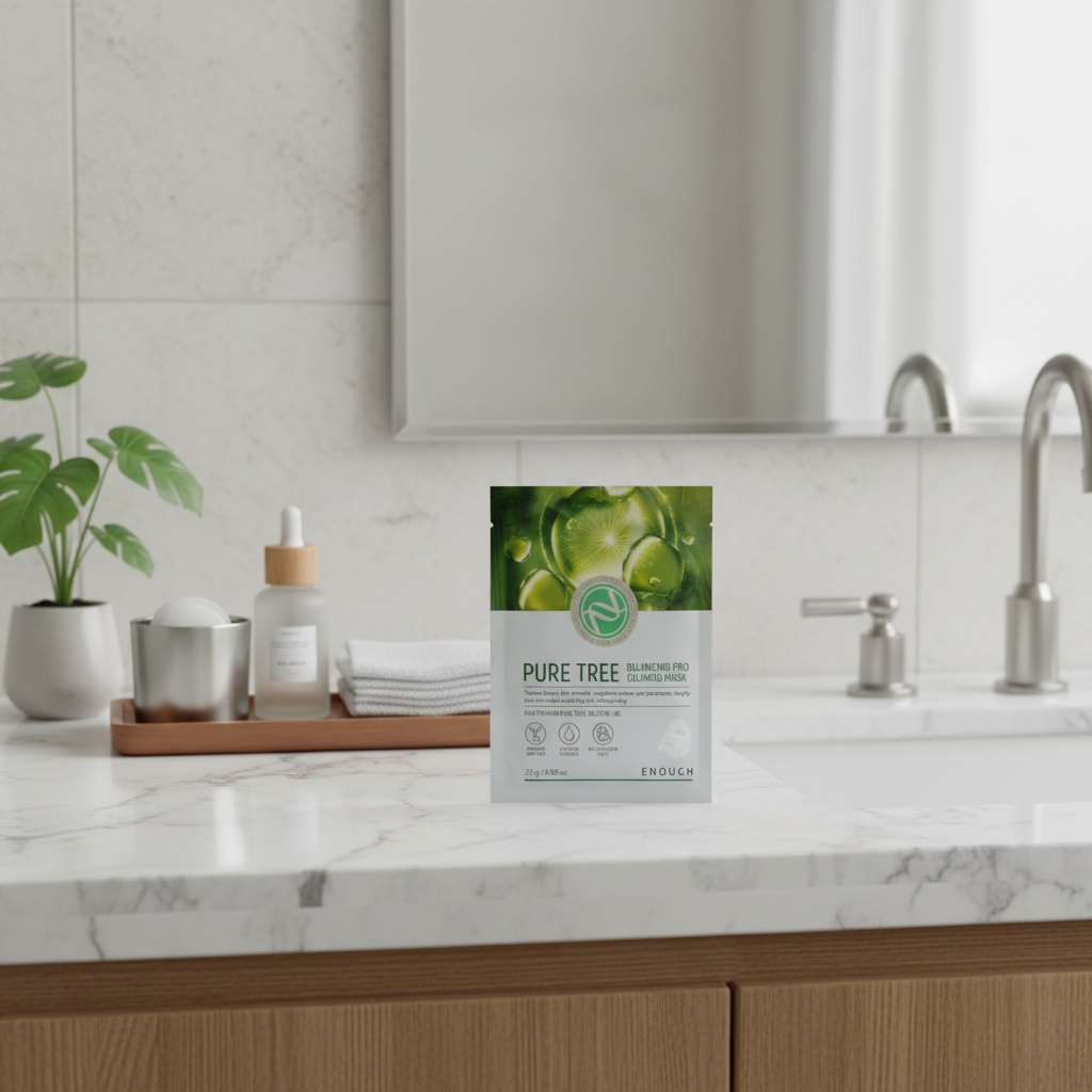 ENOUGH - Pure Tree Balancing Pro Calming Mask - Vyrovnávající zklidňující pleťová maska - 25 g