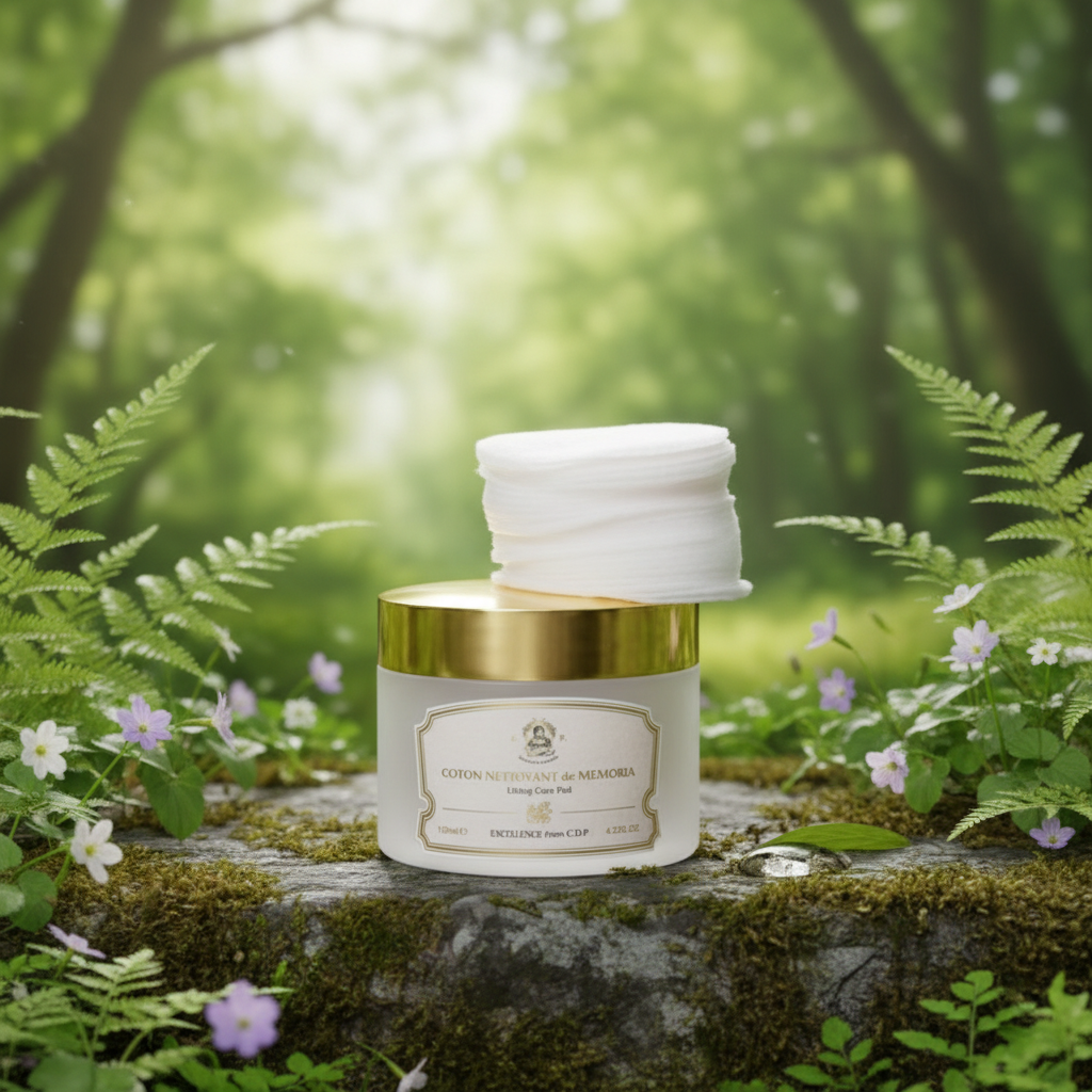 CHALLANS DE PARIS - Coton Nettoyant d'Memoria Excellence - Luxusní exfoliační odličovací tampónky - 120 ml
