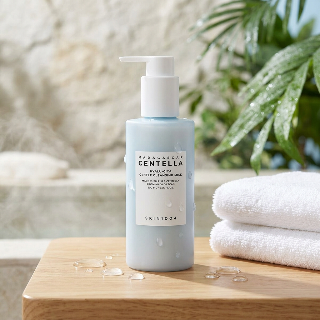 SKIN1004 - Madagascar Centella Hyalu-Cica Gentle Cleansing Milk - Jemné čisticí mléko s Centellou a kyselinou hyaluronovou - 200 ml