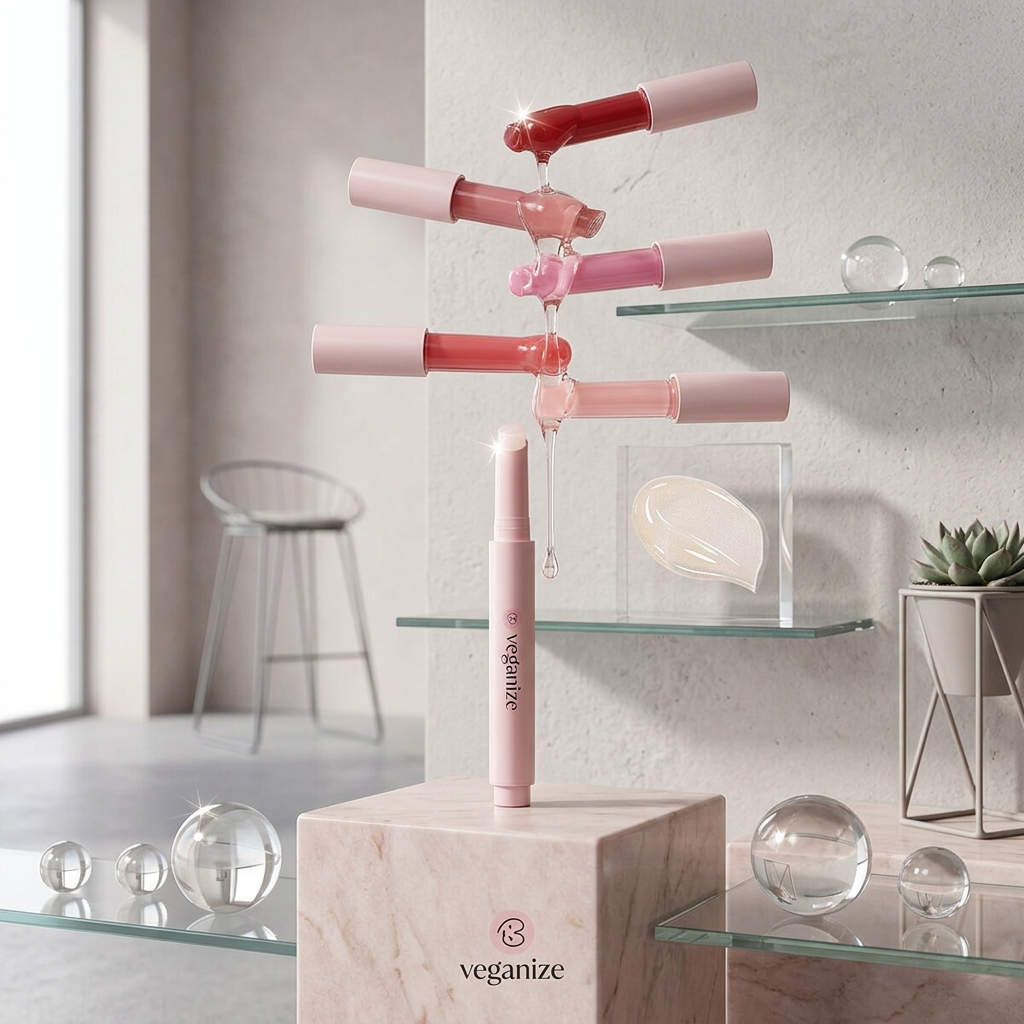 VEGANIZE - Collagen Lip Glass Balm 10. Champagne Gold - Kolagenový balzám na rty - 1,8 g