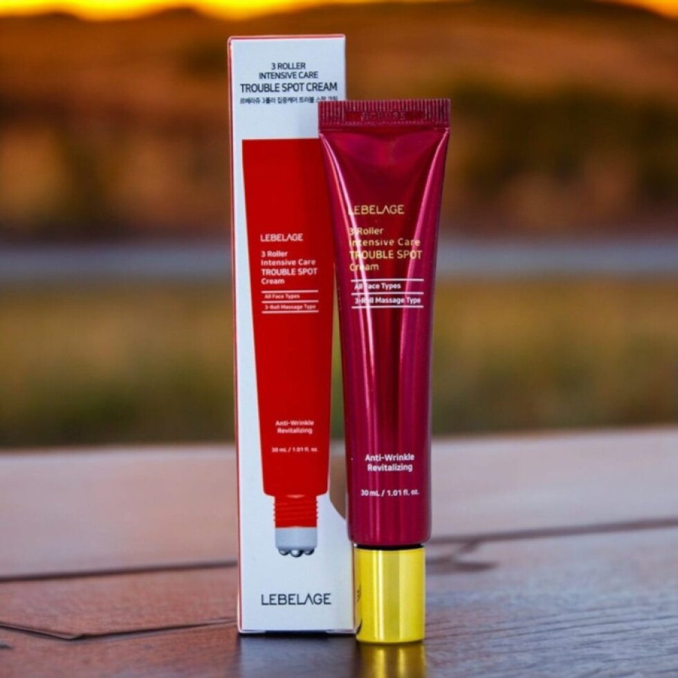 LEBELAGE 3 Roller Intensive Care Trouble Spot Cream - Intenzivní krém proti vráskám s roll-onem - 30 ml