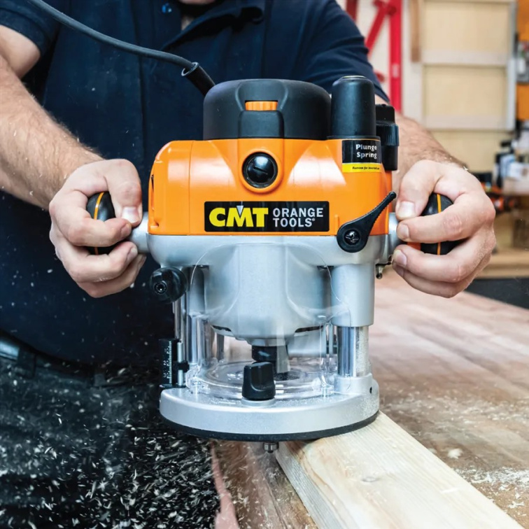 Horní frézka CMT 7E – 2400 W, kleštiny 8 a 12 mm