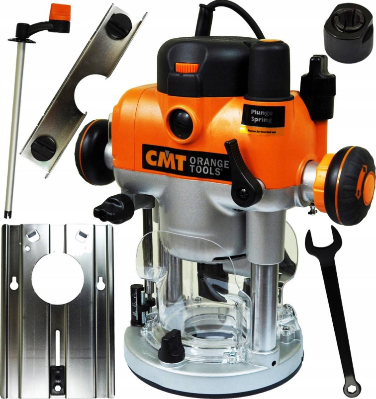 Horní frézka CMT 7E – 2400 W, kleštiny 8 a 12 mm