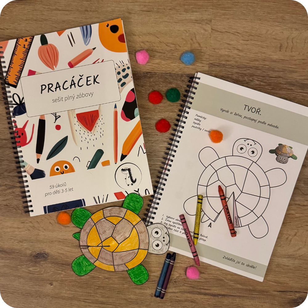 Pracáček – Sešit aktivit pro malé objevitele (3–5 let)