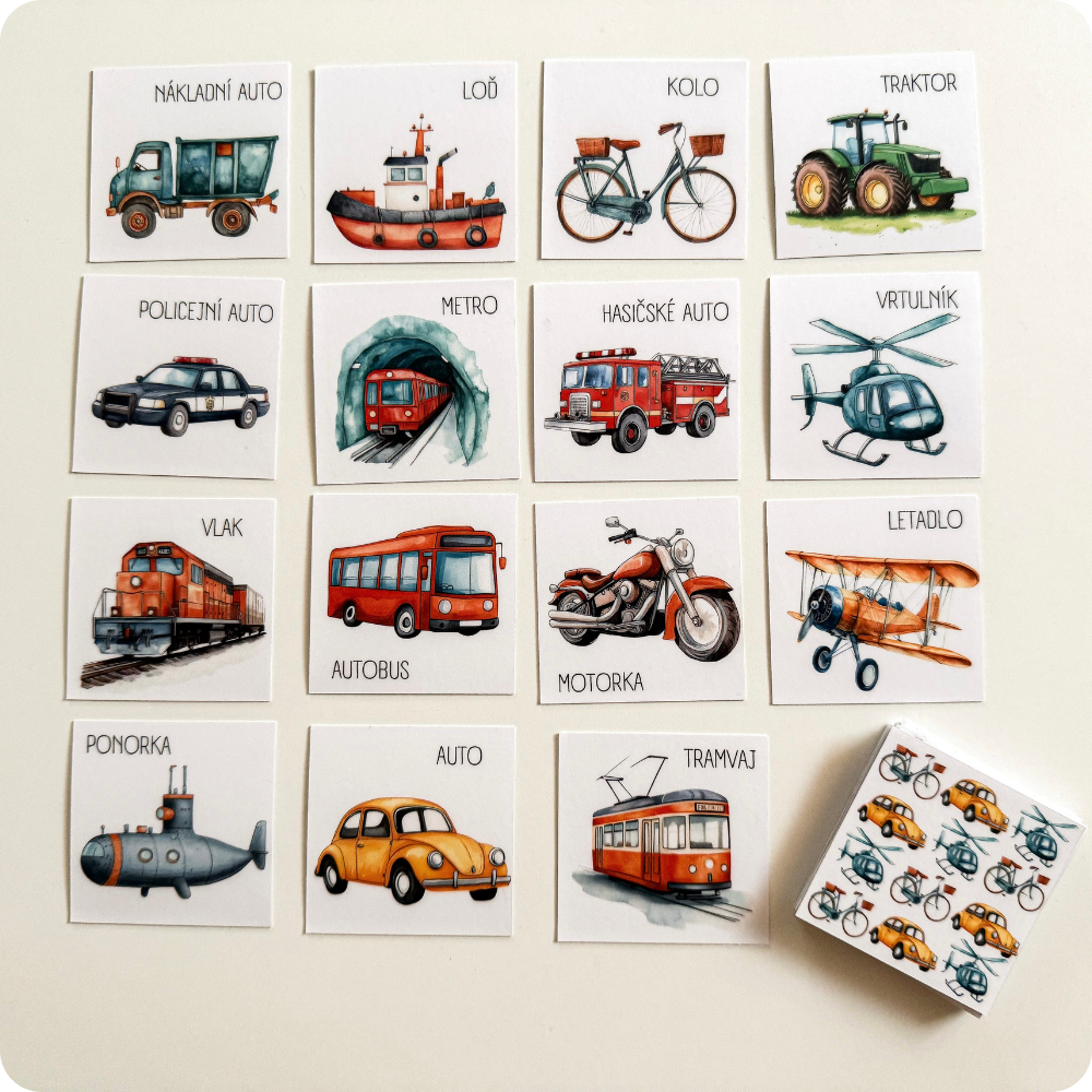 Pexeso DOPRAVNÍ PROSTŘEDKY