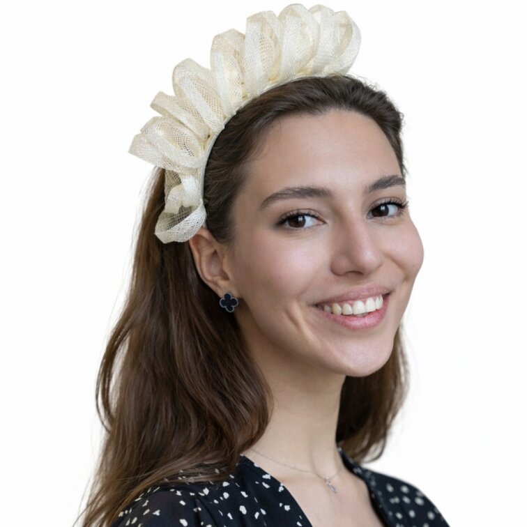 Fascinátor - béžový