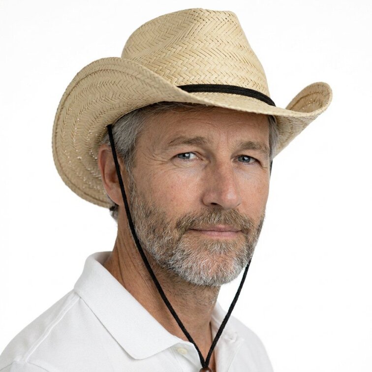 Slaměný letní westernový klobouk - Cattelman