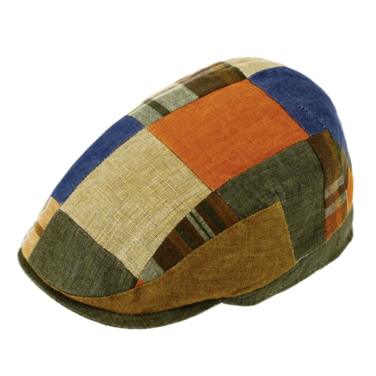 Pánská letní bekovka patchwork Oliv - Fiebig