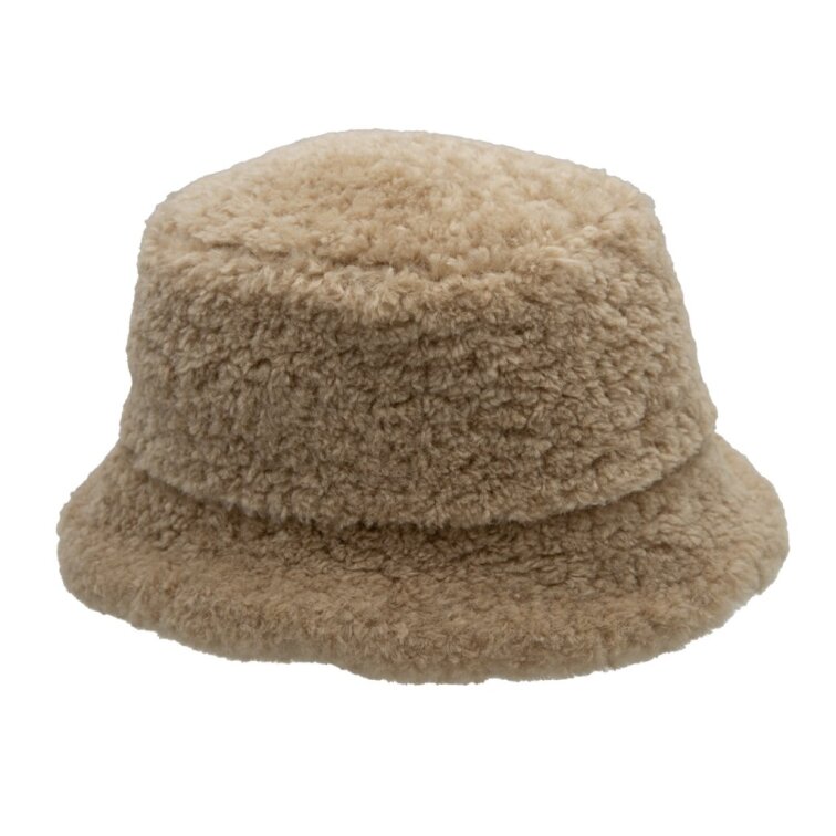 Mayser Ella – dámský béžový kožíškový zimní bucket hat
