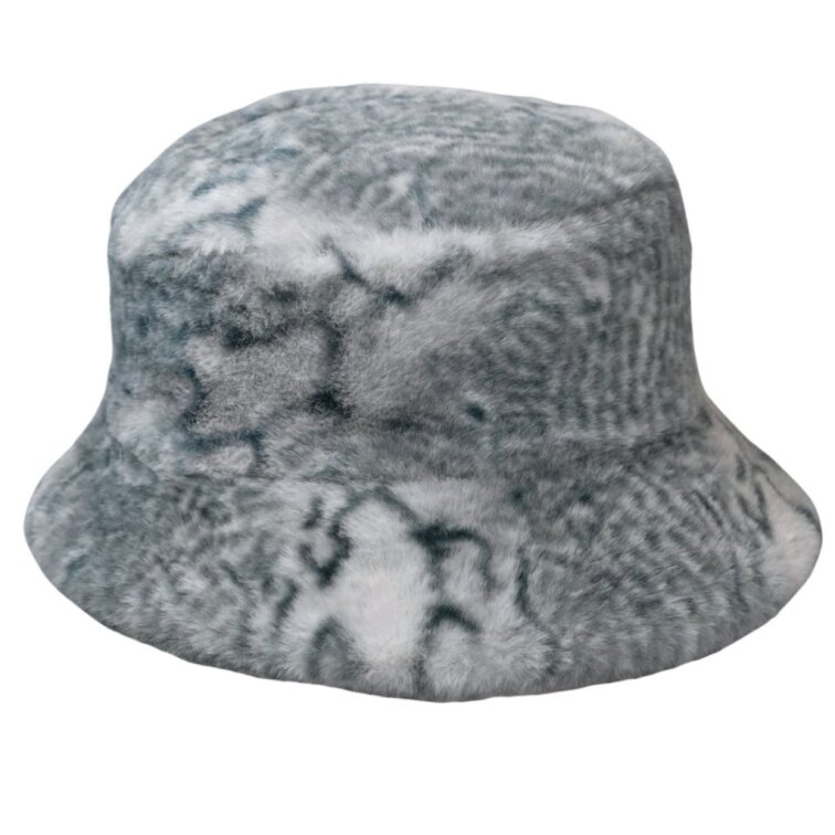 Luxusní chlupatý šedý bucket hat Philippa - Mayser