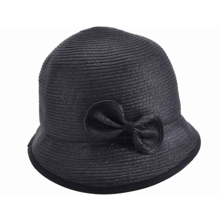 Dámský letní klobouk Seeberger zvoneček cloche černý