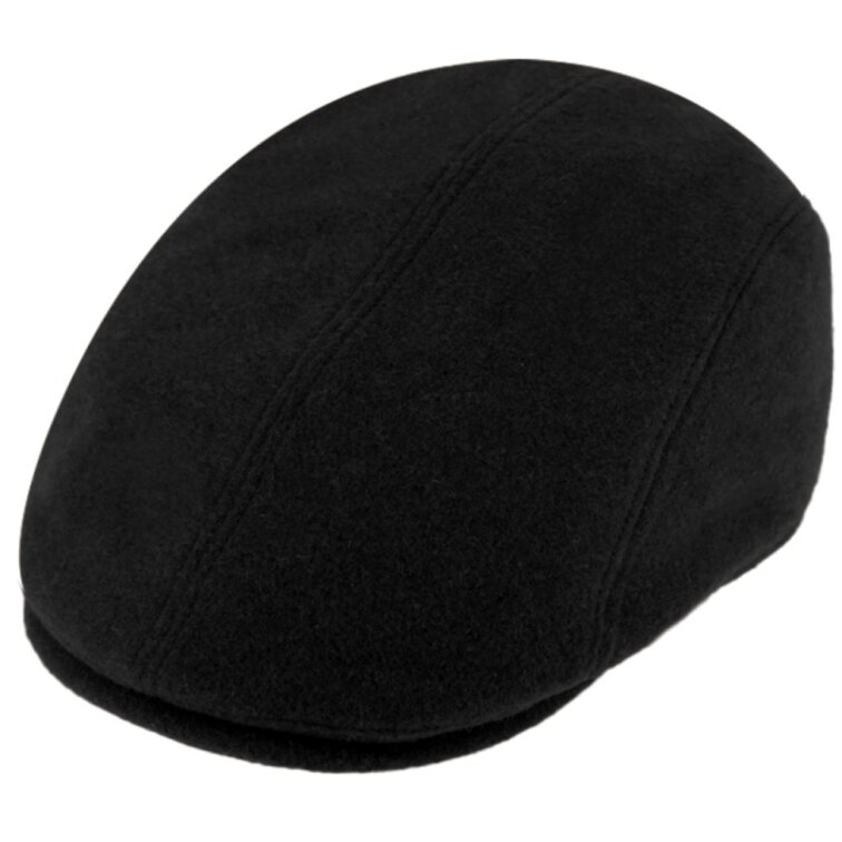 Pánská černá vlněná zimní bekovka - ušní klapky (vlna a sympatex)