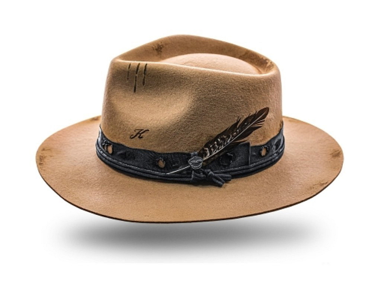 Béžový pevný klobouk fedora - Quinn - vintage - limitovaná kolekce Queen