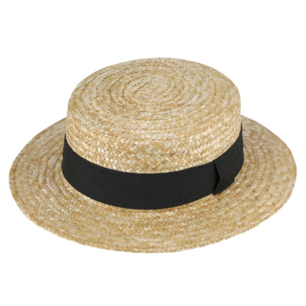 Letní slaměný boater klobouk - unisex žirarďák - Fiebig Canotier - UV faktor 50
