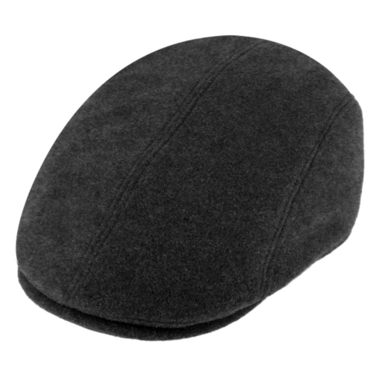 Pánská šedá vlněná zimní bekovka - ušní klapky (vlna a sympatex)