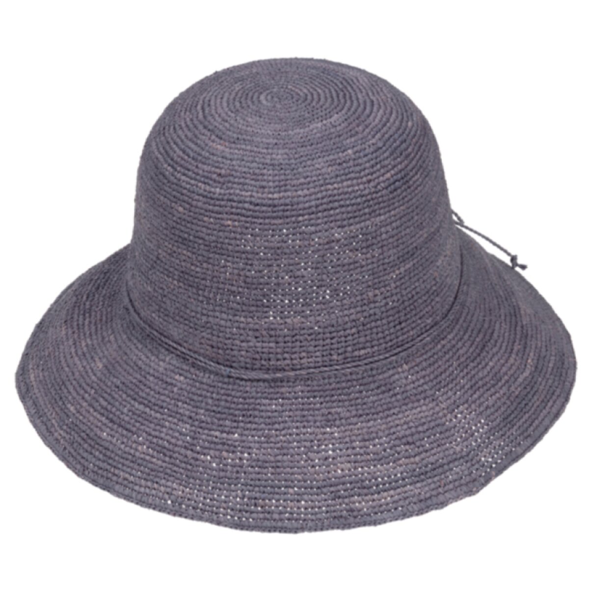 Dámský nemačkavý letní klobouk z raffia slámy – fialový