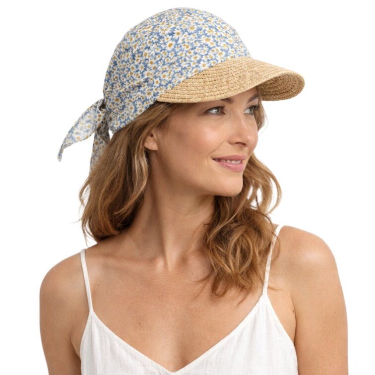 Modrý slaměný kšilt proti slunci - Fiebig