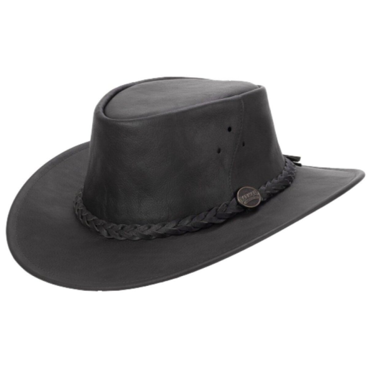 Australský klobouk kožený černý - BUSHIE KANGAROO