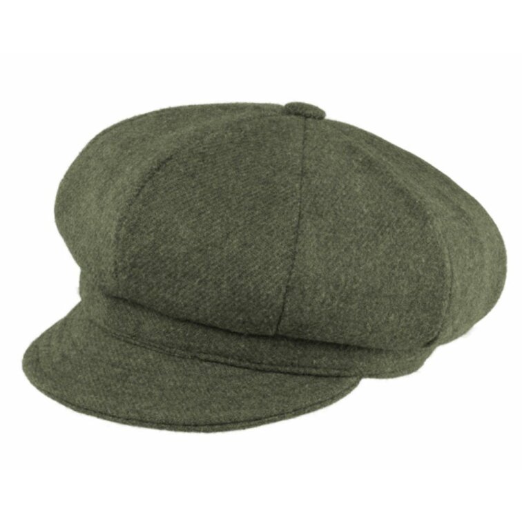 Dámská zimní bekovka olivová - Shetlandská vlna 