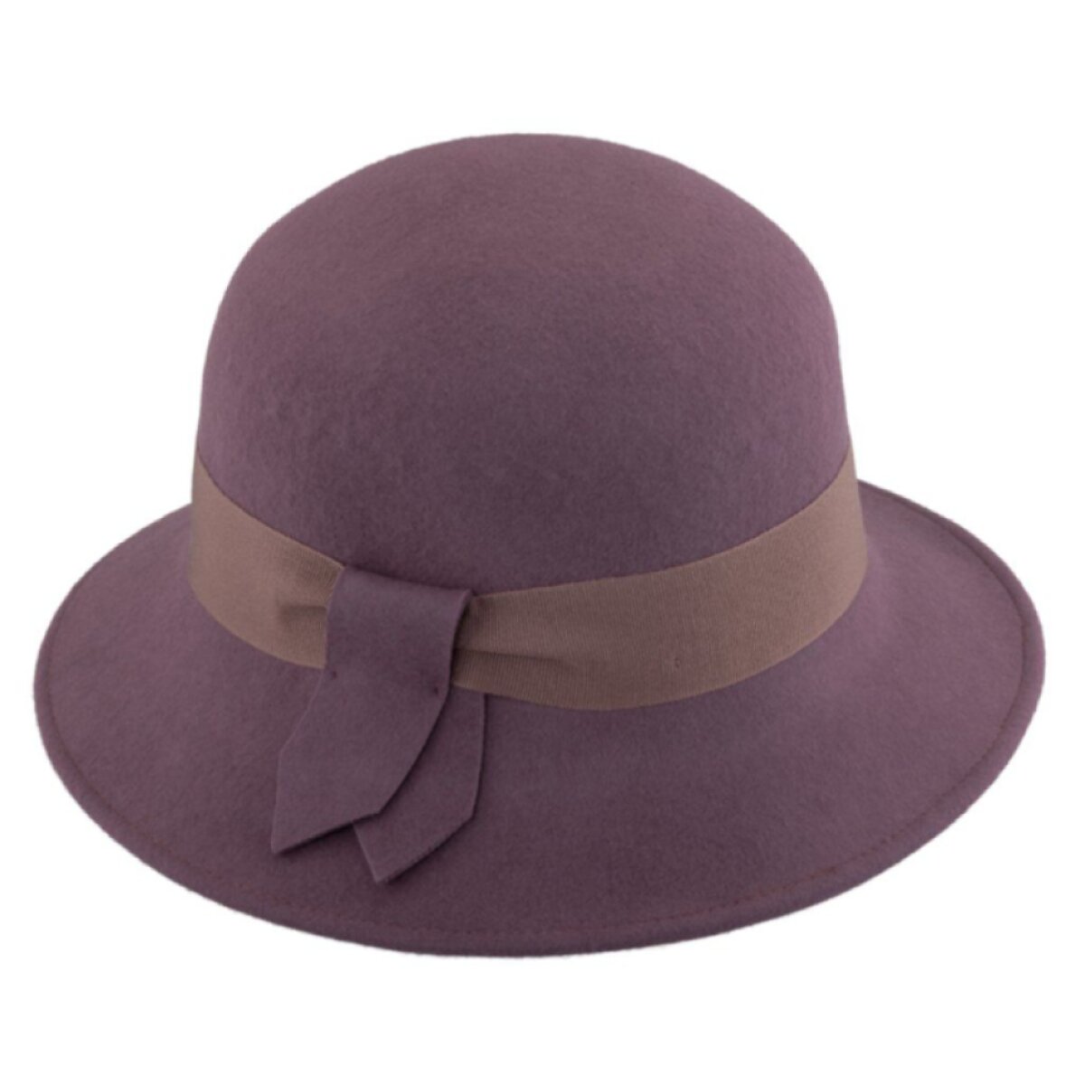 Dámský starorůžový plstěný Velvet klobouček Cloche - Fiebig