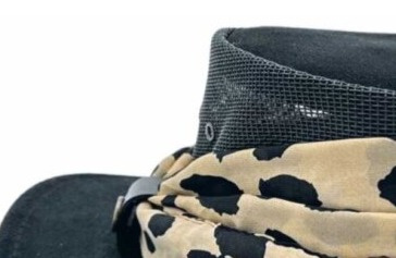 Jacaru Shady Lady – černý dámský australský klobouk z broušené kůže