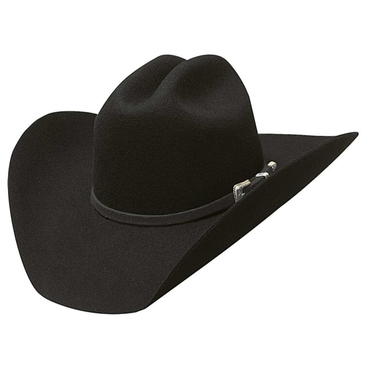 Westernový klobouk Back Roads 6X Black – vlněný kovbojský klobouk