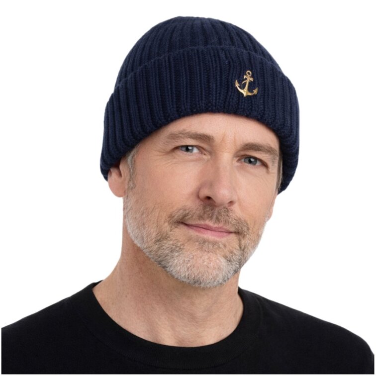 Modrá unisex čepice CTH Ericson - 100 % vlna - Nelson