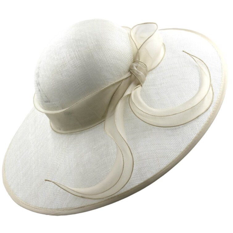 Luxusní svatební klobouk Marone – ivory