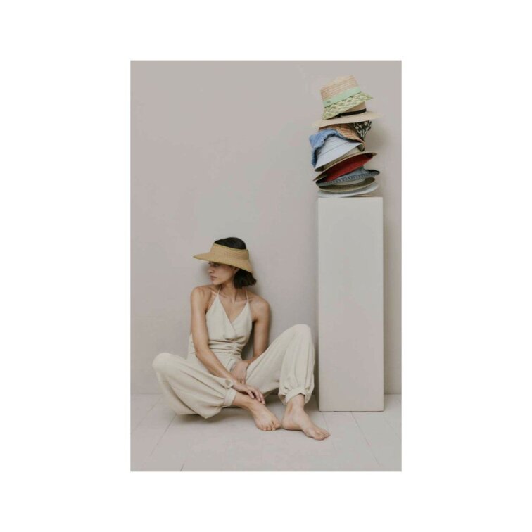 Letní dámský kšilt skládací béžovo-olivový - Seeberger