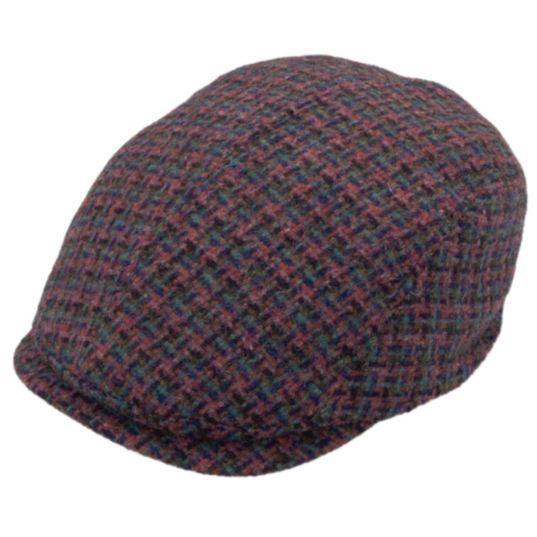 Pánská vlněná bekovka Khaki - Fiebig - Harris Tweed