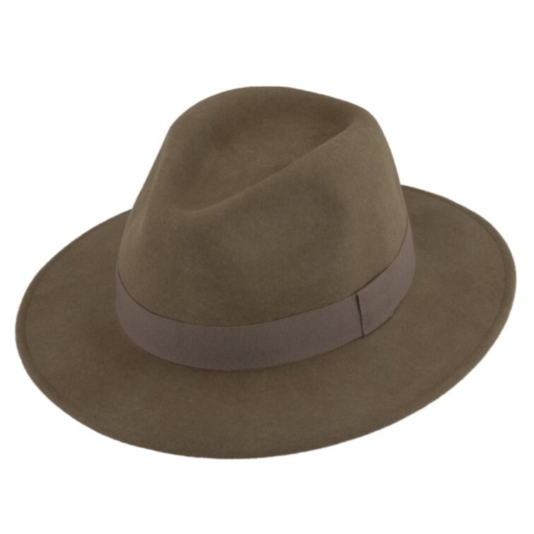 Elegantní béžový klobouk fedora – Fiebig