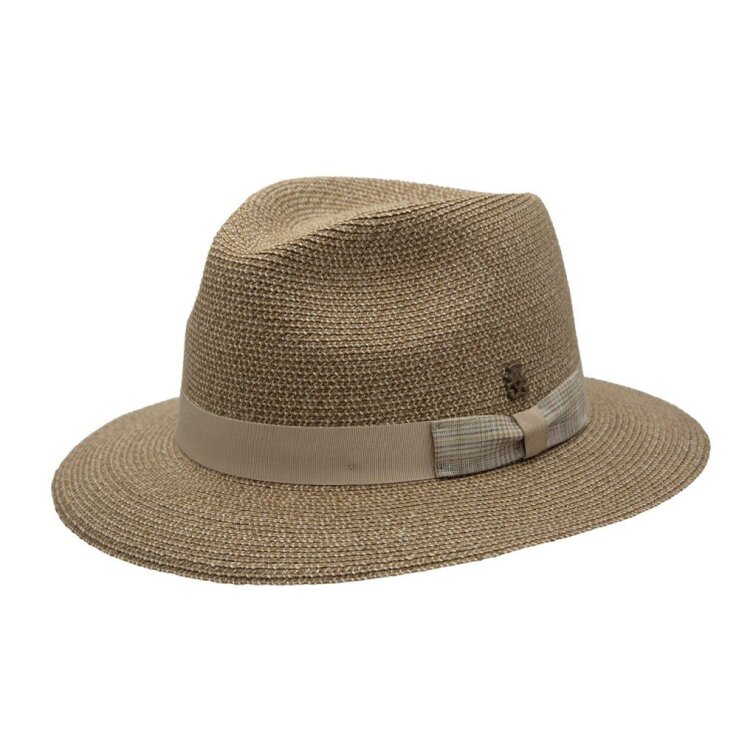 Letní lněný klobouk fedora - Mayser Pelin (UV faktor 80) 