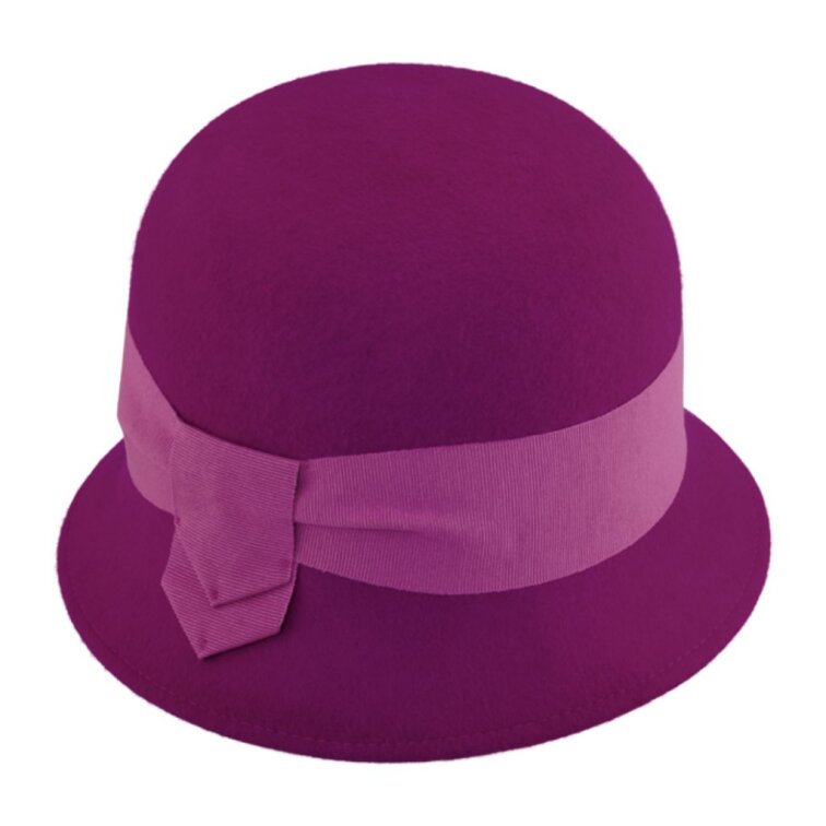 Dámský klobouk Fiebig cloche (zvoneček) fuchsia