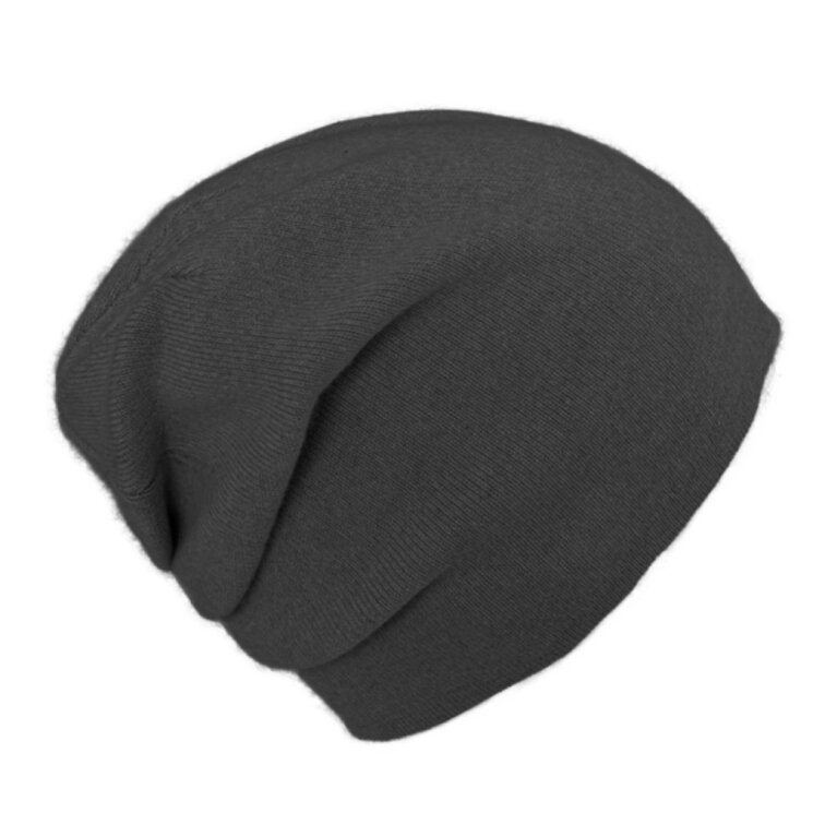 Kašmírová tmavě šedá unisex čepice od Fiebig