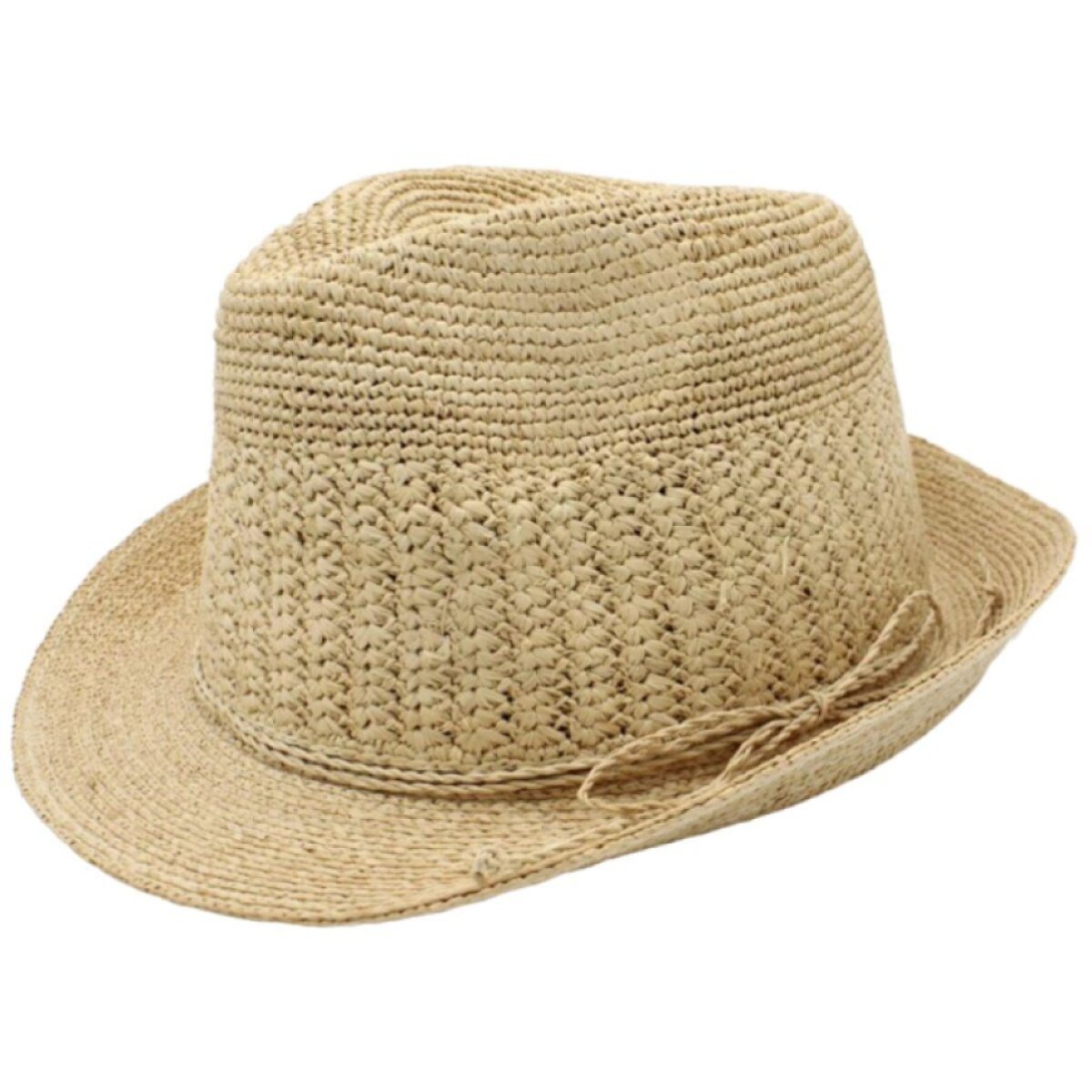 Dámský slaměný klobouk - Trilby Raffia Crochet