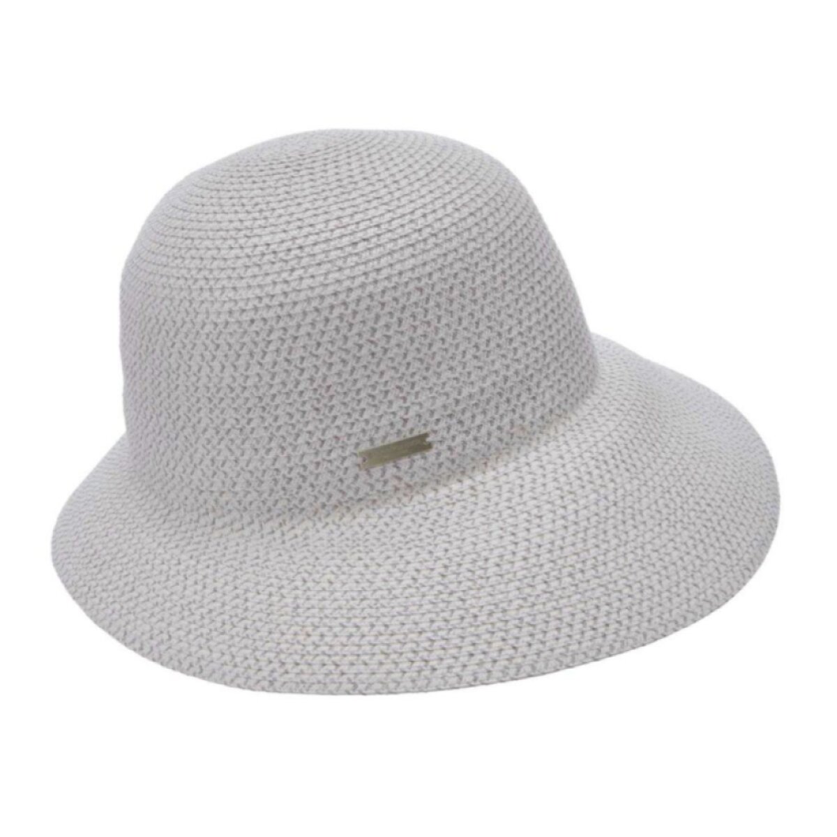 Letní dámský nemačkavý šedý klobouk - UV faktor 80 