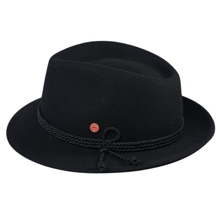 Černý klobouk trilby Mayser - Maleo Mayser