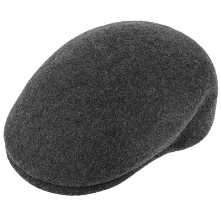 Pánská šedá plstěná zimní bekovka - klasická pevná plstěná bekovka