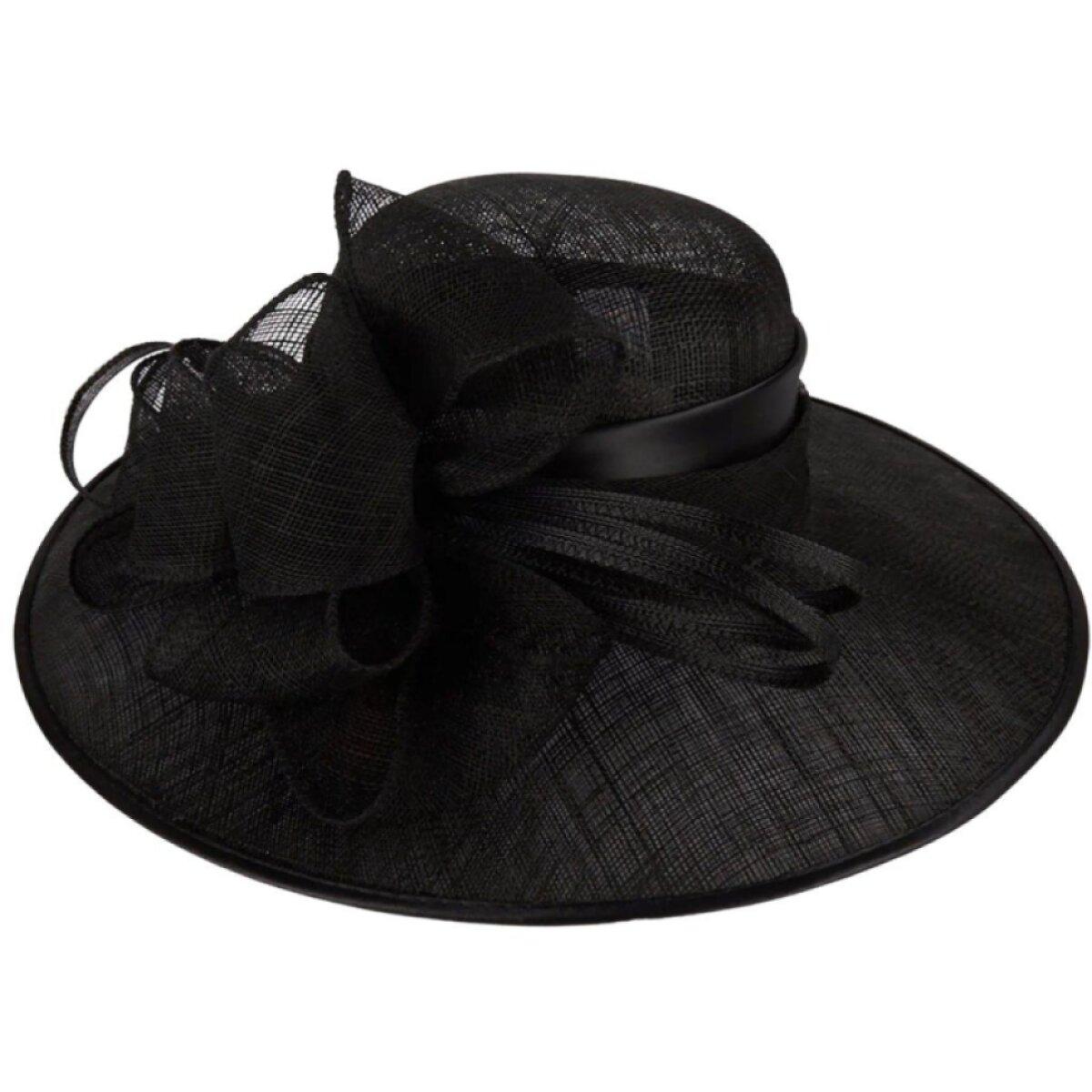 Dámský slavnostní klobouk Complit černý elegantní s mašlí