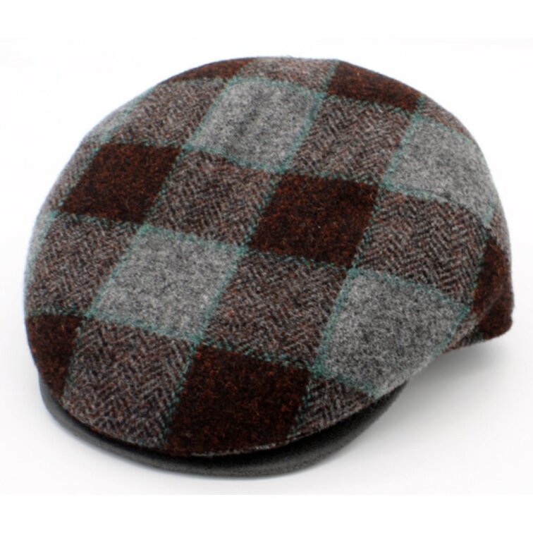 Pánská kostkovaná zimní vlněná bekovka - Fiebig